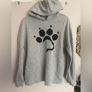Paw print hoodie size XL. Never worn